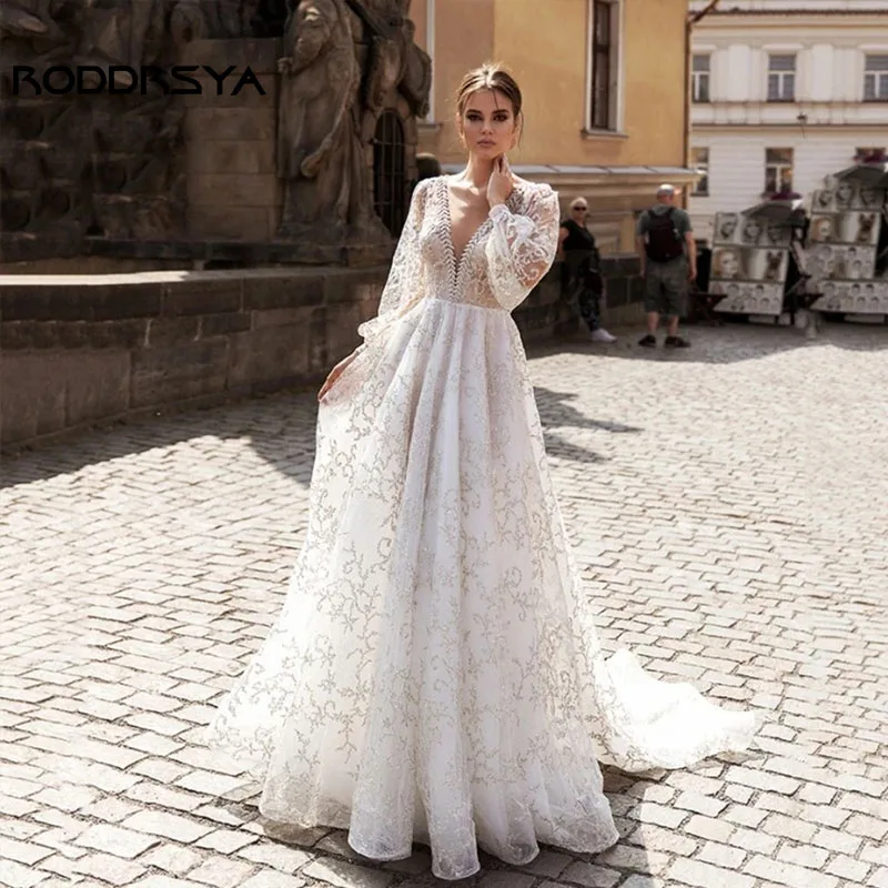 RODDRSYA High Quality A-line Backless Wedding Dresses 2023 Long Sleeve Sexy Deep V-Neck Bridal Gown Custom Vestido De Noiva
RODDRSYA High Quality A-line Backless Wedding Dresses 2023 Long Sleeve Sexy Deep V-Neck Bridal Gown Custom Vestido De Noiva