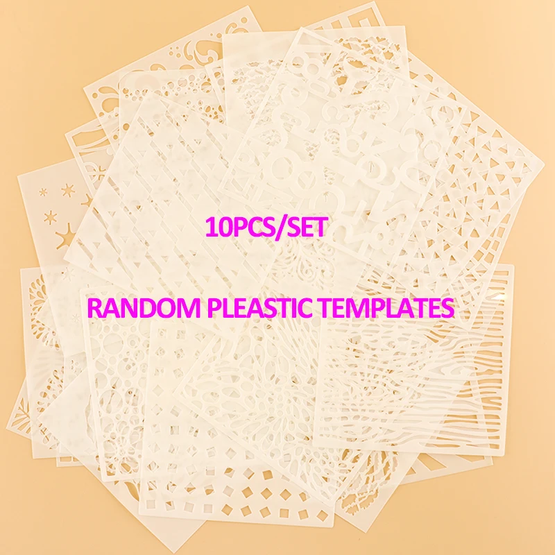 

20-50Pcs Clearance Random Plastic Stencils for Diy Scrapbook Cards Lucky Bag Craft Stencils Worth Twice or Triple What You Pay