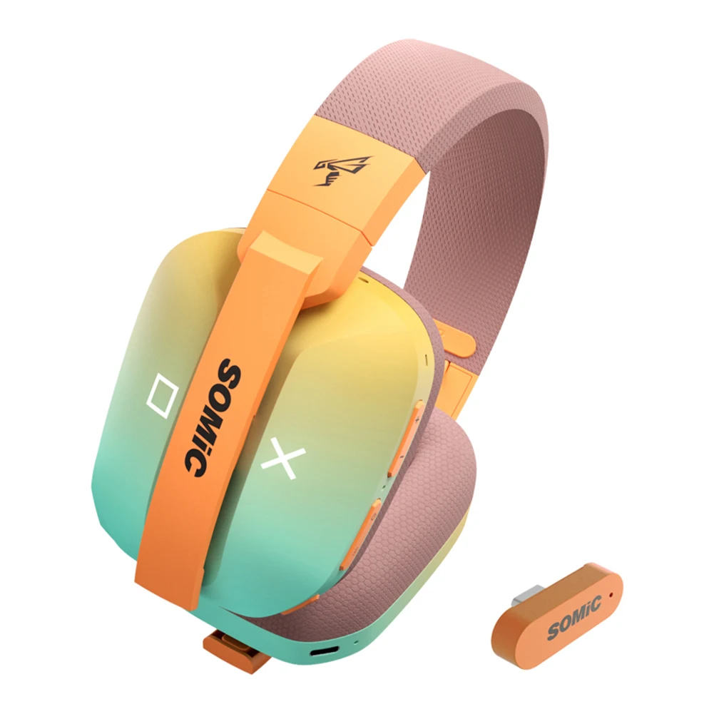 SOMIC G810 Wireless Headphones Over Ear Bass 3 Modes Connection Bluetooth/3.5mm/2.4G Gaming Earphones with Microphone
SOMIC G810 Wireless Headphones Over Ear Bass 3 Modes Connection Bluetooth/3.5mm/2.4G Gaming Earphones with Microphone