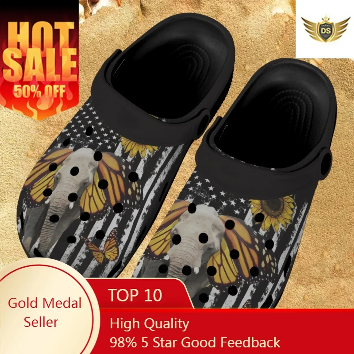 American Flag Elephant Sunflower Pattern Women Soft Sandals Casual Indoor Slippers Unisex Non-Slip Comfort Clogs Beach Slides
American Flag Elephant Sunflower Pattern Women Soft Sandals Casual Indoor Slippers Unisex Non-Slip Comfort Clogs Beach Slides