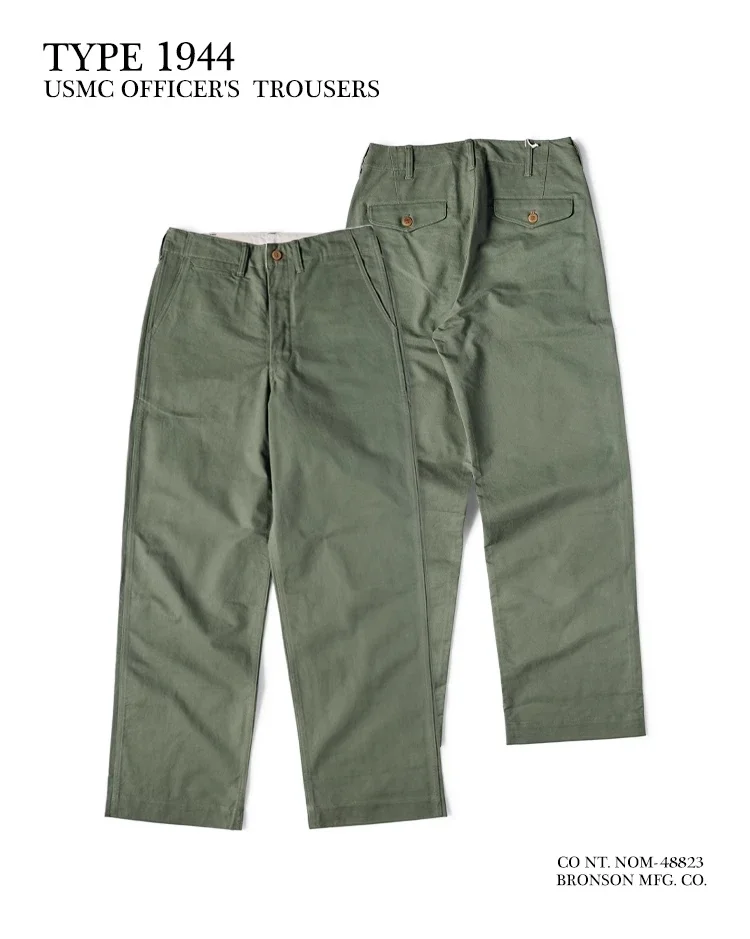 Bronson 1944 USMC Officer Chino Pants Straight-Leg Mens Military Trousers Khakis 62 Sb9757484816d4f318306473e4982f770a