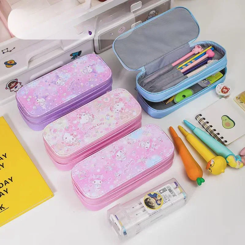 Kawaii Sanrio Anime My Melody Kuromi PU Writing Case Hello Kitty Cute Cartoon Double-layer Stationery Bag for Students
Kawaii Sanrio Anime My Melody Kuromi PU Writing Case Hello Kitty Cute Cartoon Double-layer Stationery Bag for Students