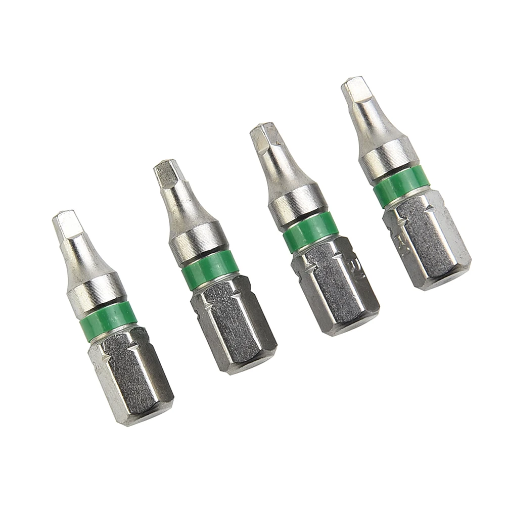 4pcs SQ1/SQ2 25mm Screwdriver Bits Magnetic Square Head Alloy Steel 1/4inch Hex Shank For Electric Hand Screwdriver
4pcs SQ1/SQ2 25mm Screwdriver Bits Magnetic Square Head Alloy Steel 1/4inch Hex Shank For Electric Hand Screwdriver