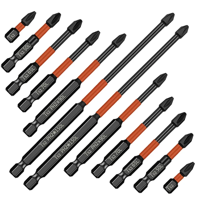 JUNEFOR Strong Magnetic Batch Head High Hardness Hand Drill Bit Screw 12pcs Impact Screwdriver Bits Set 25/50/65/70/90/150mm PH2
JUNEFOR Strong Magnetic Batch Head High Hardness Hand Drill Bit Screw 12pcs Impact Screwdriver Bits Set 25/50/65/70/90/150mm PH2