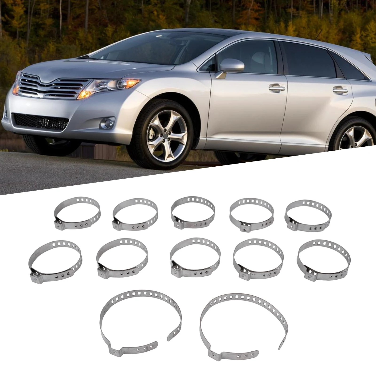 12pc Axle CV Joint Boot Crimp Clamp Kit Car CV Boot Clamp Adjustable Stainless Steel Drive Shaft Axle Joint Clip Car Accessories
12pc Axle CV Joint Boot Crimp Clamp Kit Car CV Boot Clamp Adjustable Stainless Steel Drive Shaft Axle Joint Clip Car Accessories