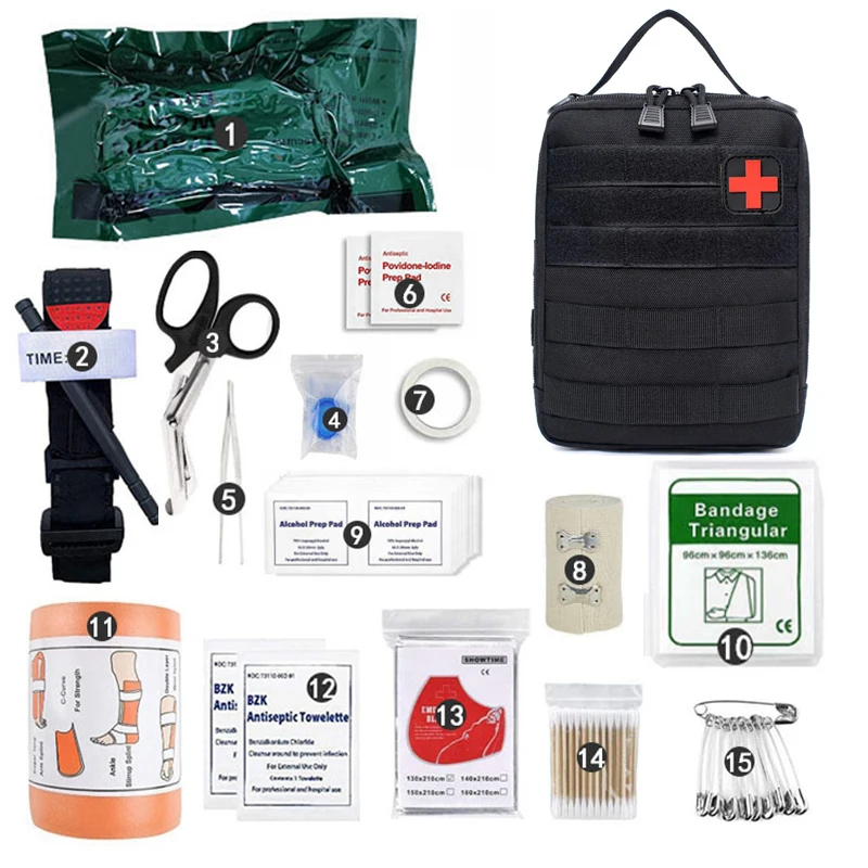 Tactical IFAK First Aid Kit Gear Outdoor Molle Bag Medical Military Tourniquet Israel Bandage Survival Emergency EDC Tool Pouch
Tactical IFAK First Aid Kit Gear Outdoor Molle Bag Medical Military Tourniquet Israel Bandage Survival Emergency EDC Tool Pouch