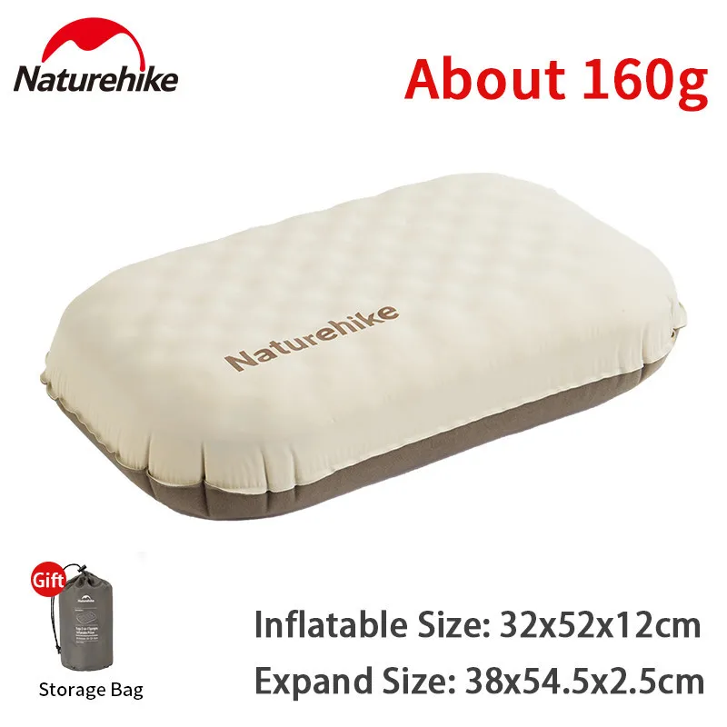 

Naturehike Inflatable Pillow 3D Sponge Ultralight 160g for Camping Outdoor Travel Neck Sleeping Silent Self Air Pillow Portable
