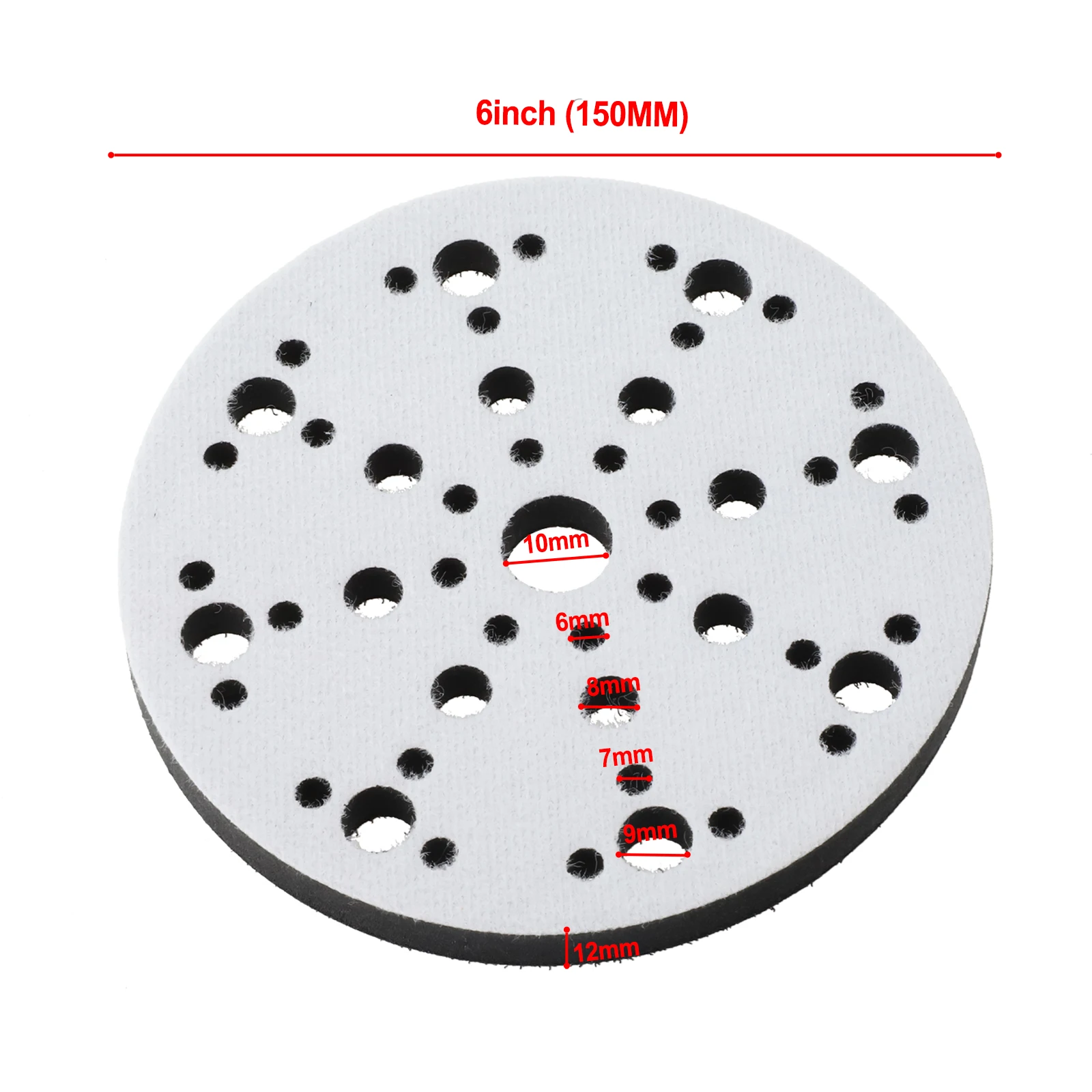 2pcs 6 Inch Interface Pad 48-Holes Soft Sponge Interface Pad Hook&Loop Backing Plate For Sander Backing Pads Polishing Grinding
2pcs 6 Inch Interface Pad 48-Holes Soft Sponge Interface Pad Hook&Loop Backing Plate For Sander Backing Pads Polishing Grinding