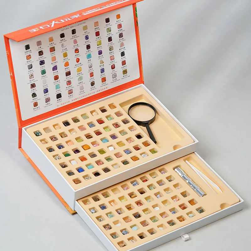 126 Natural Crystal Original Stones Rolling Stones Set Specimen Gift Box Learning Decoration for Students, Children, and Friends
126 Natural Crystal Original Stones Rolling Stones Set Specimen Gift Box Learning Decoration for Students, Children, and Friends