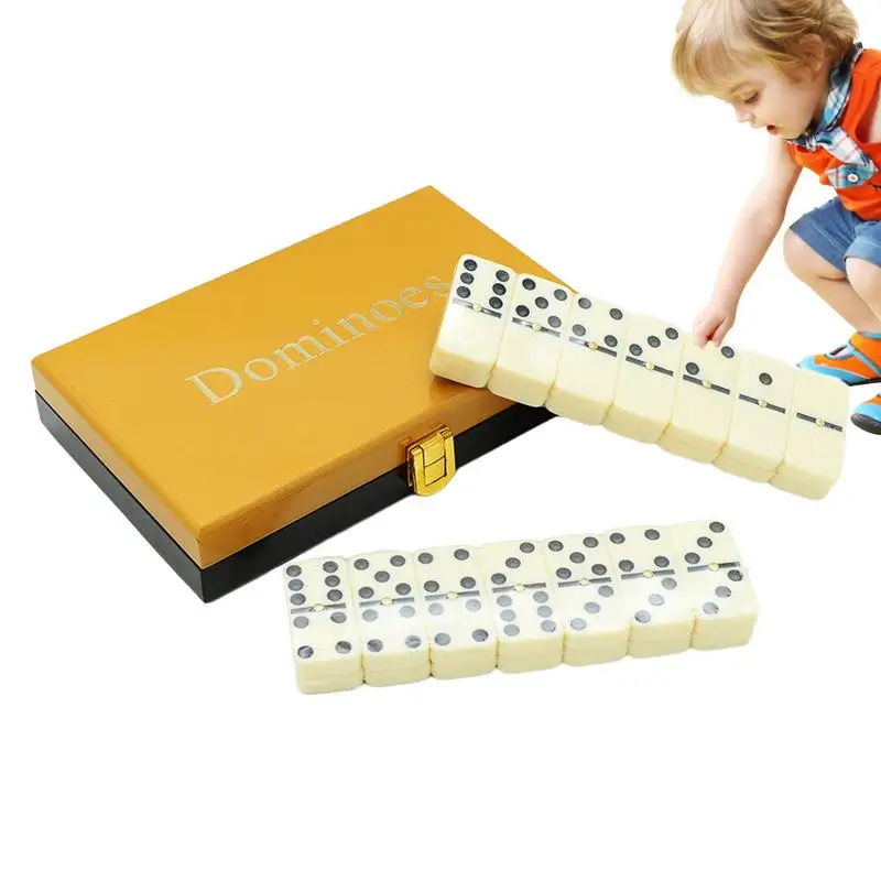 

Dominos For Adults Board Games Dominos Set Double Six Domino With Storage Box 28 Pieces Numbers Table Game Party Games Dominoes