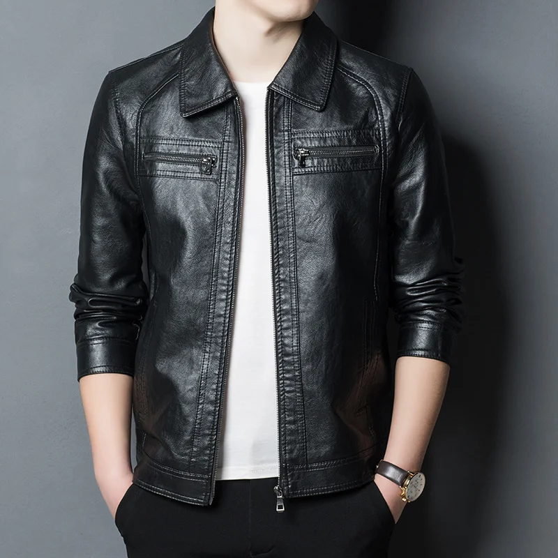 2024 Autumn New Style Men's Retro Leather Jackets Outwear Casual Motorcycle Pu Jacket Biker Windbreaker Multi-Pockets
2024 Autumn New Style Men's Retro Leather Jackets Outwear Casual Motorcycle Pu Jacket Biker Windbreaker Multi-Pockets