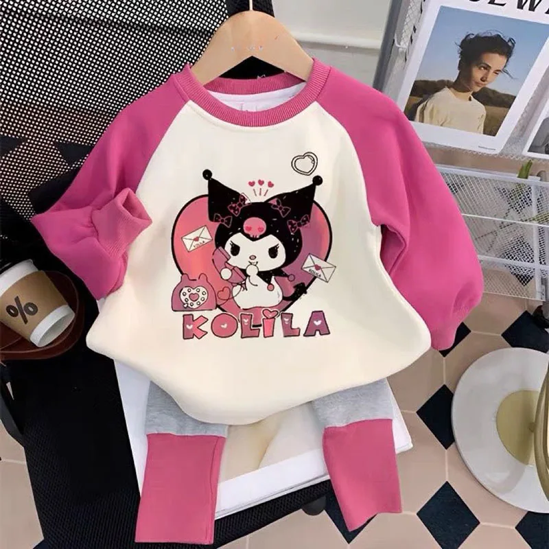 Sanrio Kawaii Anime Kuromi Children Two Pieces Warm Suit Cute Cartoon Autumn Winter Girls Fashion Leggings Set Toys for Kids
Sanrio Kawaii Anime Kuromi Children Two Pieces Warm Suit Cute Cartoon Autumn Winter Girls Fashion Leggings Set Toys for Kids