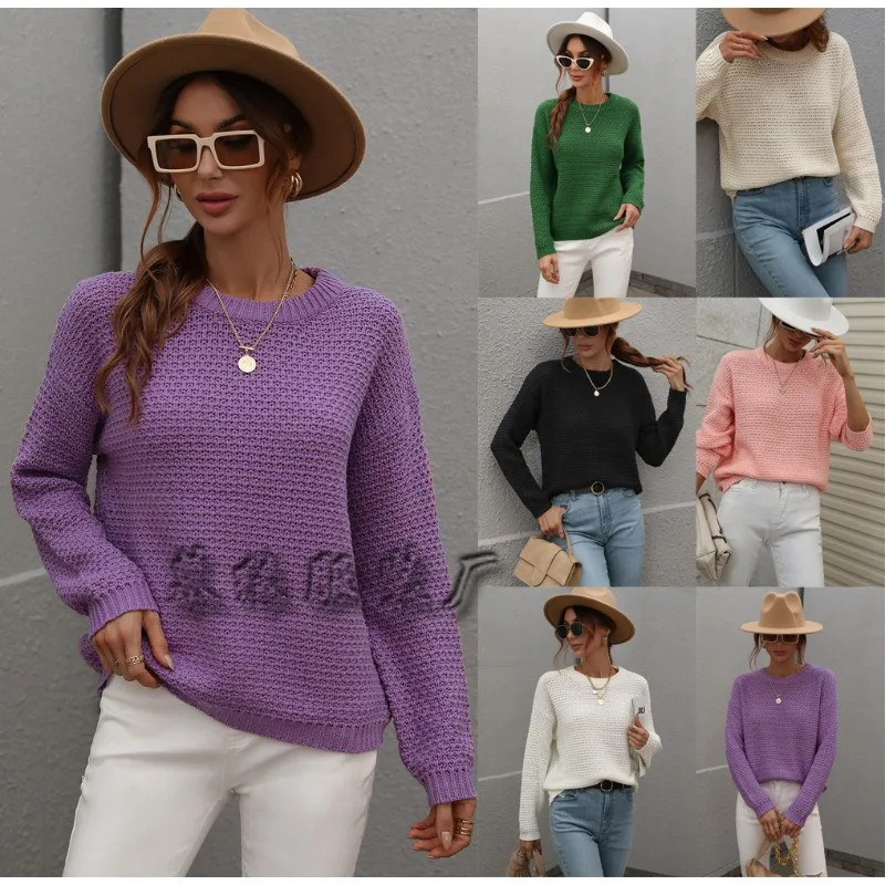 European and American Autumn and Winter New Underlay Knitwear Women's Round Neck Versatile Loose Sweater Women
European and American Autumn and Winter New Underlay Knitwear Women's Round Neck Versatile Loose Sweater Women