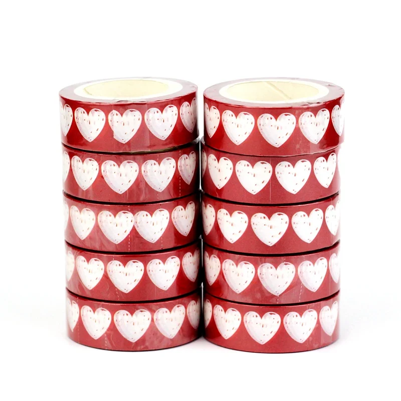 2023 NEW Bulk 10pcs/Lot Decorative Red Hearts Washi Tapes for Scrapbooking Planner Adhesive Masking Tape Cute Papeleria
2023 NEW Bulk 10pcs/Lot Decorative Red Hearts Washi Tapes for Scrapbooking Planner Adhesive Masking Tape Cute Papeleria