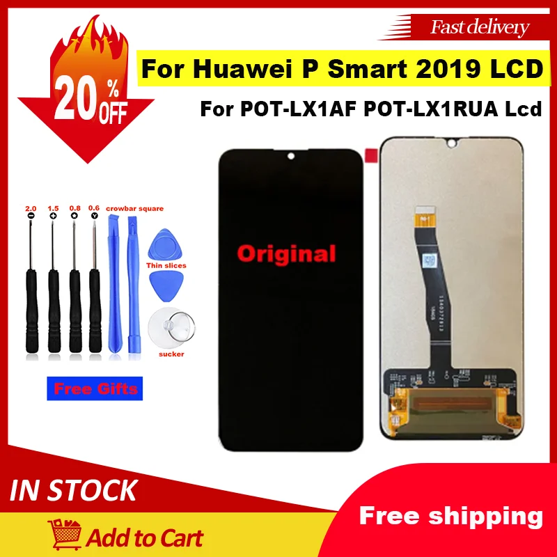 Оригинальный ЖК-дисплей 6,21 дюйма для Huawei P Smart 2019, дисплей Φ L21 LX3, Замена ЖК-экрана для P smart 2019, запасная часть
Оригинальный ЖК-дисплей 6,21 дюйма для Huawei P Smart 2019, дисплей Φ L21 LX3, Замена ЖК-экрана для P smart 2019, запасная часть