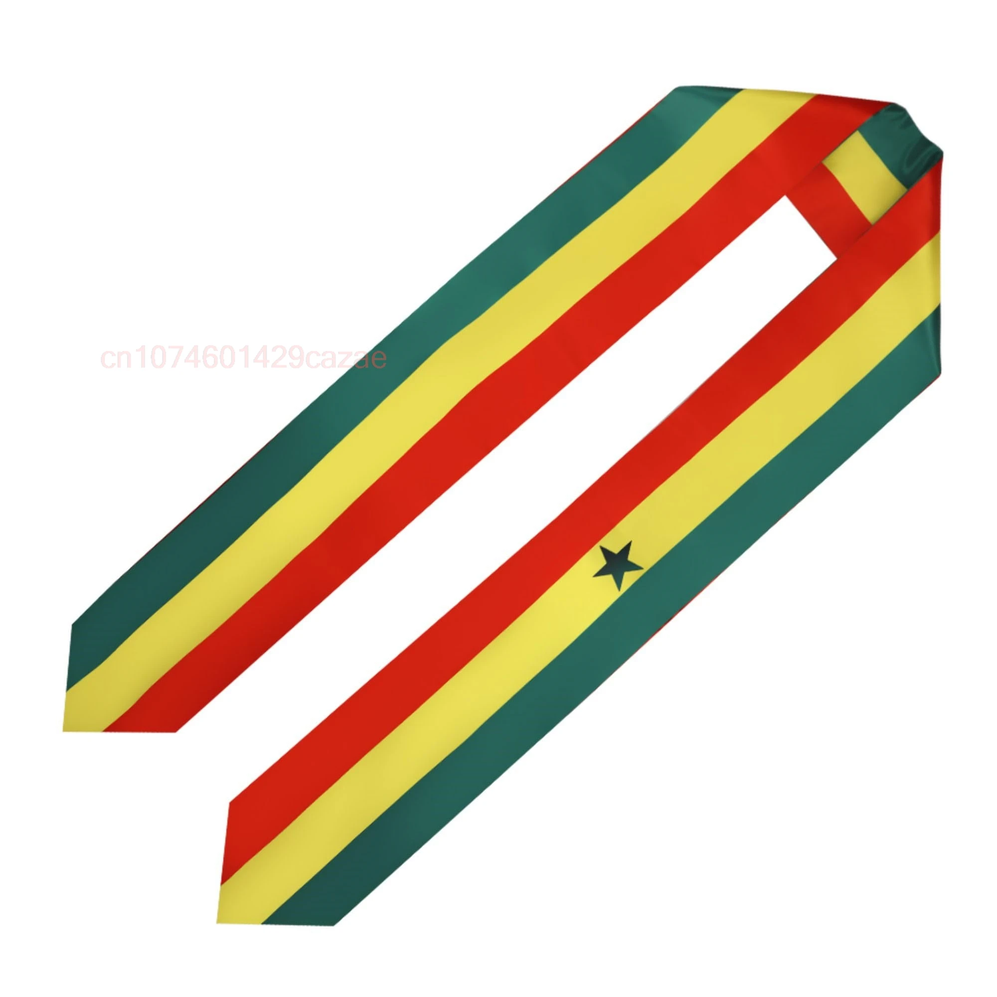 

Флаг Ганы 180*15 см, палантин с поясом для выпускного, двусторонний шарф для учебы на борту международного класса 2024