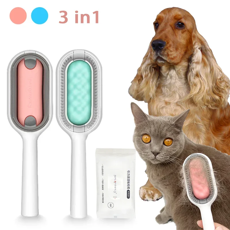 

Multifunctional Pet Hair Brush Dog Cat Comb Hair Massages Removes Brush for Matted Curly Long Hair Pet Grooming Cleaning Beauty