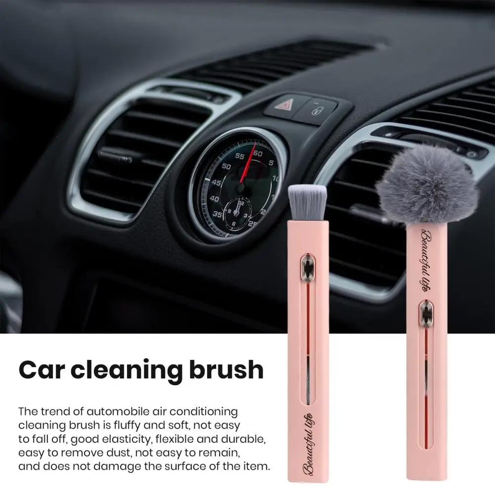 

Dashboard Brush Ergonomic Car Cleaning Brush Remove Dust Debris Keep Vents Dashboards Clean Tidy Soft Brush for Car Interiors