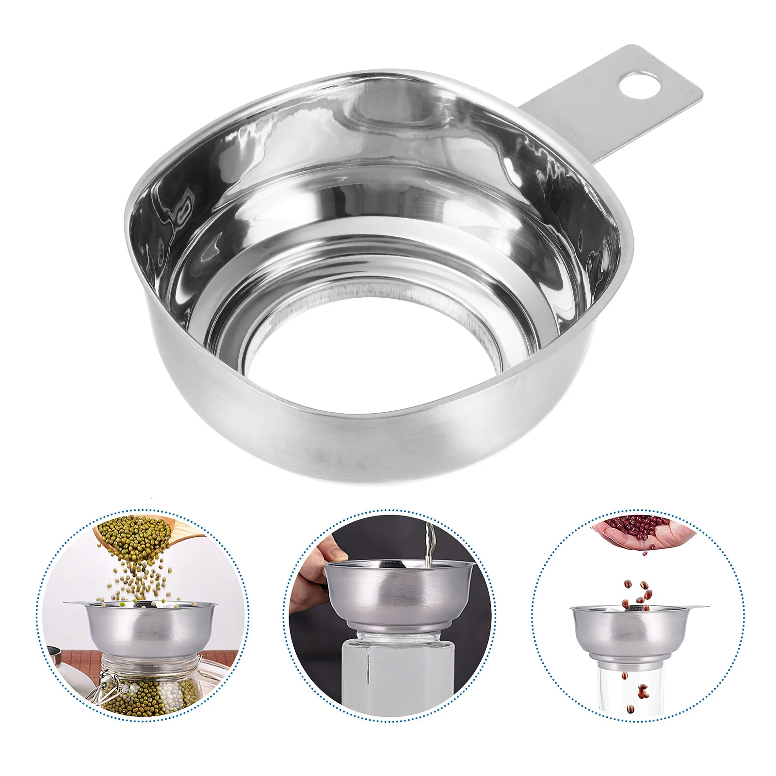 Stainless Steel Square Wide Mouth Funnel Large Oil Leakage Jam Funnel with Handle Gadget for Home Kitchen Restaurant
Stainless Steel Square Wide Mouth Funnel Large Oil Leakage Jam Funnel with Handle Gadget for Home Kitchen Restaurant