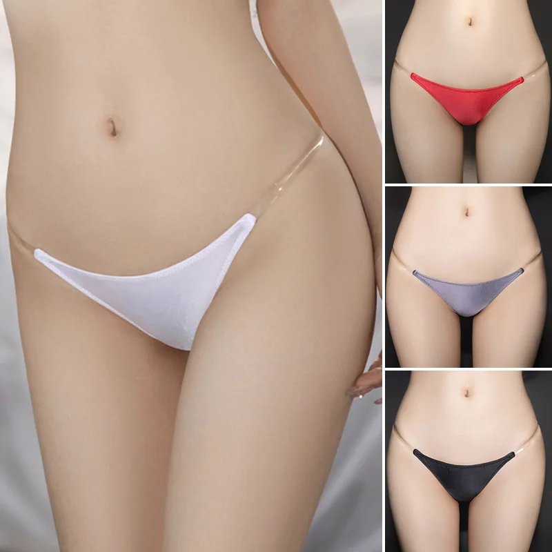 Sexy G-string Briefs Women Ice Silk Seamless Panties Transparent Thin Band Thongs Low Waist Underwear Bikini Femlae Lingerie
Sexy G-string Briefs Women Ice Silk Seamless Panties Transparent Thin Band Thongs Low Waist Underwear Bikini Femlae Lingerie