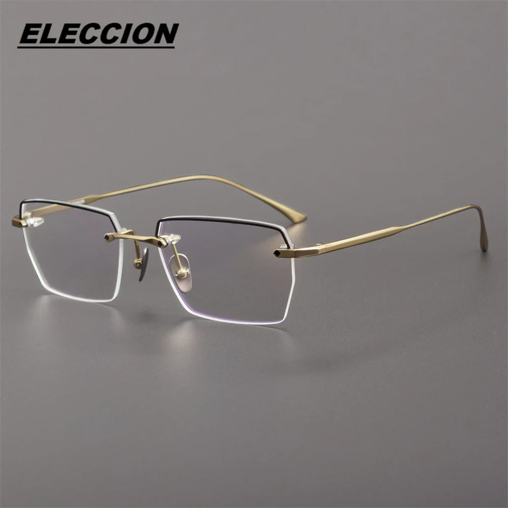 ELECCION High-quality Gentlemen's Rimless Glasses Optics Frame Male Frameless Eyewear Prescription Myopia Eyeglass Frames Men
ELECCION High-quality Gentlemen's Rimless Glasses Optics Frame Male Frameless Eyewear Prescription Myopia Eyeglass Frames Men