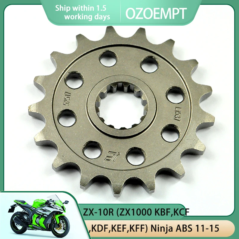 OZOEMPT 525-17T Motorcycle Front Sprocket Apply to ZX-10R (ZX1000 KBF,KCF,KDF,KEF,KFF) Ninja ABS ZX-10R (ZX1002 FKF.FKFA) Ninja
OZOEMPT 525-17T Motorcycle Front Sprocket Apply to ZX-10R (ZX1000 KBF,KCF,KDF,KEF,KFF) Ninja ABS ZX-10R (ZX1002 FKF.FKFA) Ninja