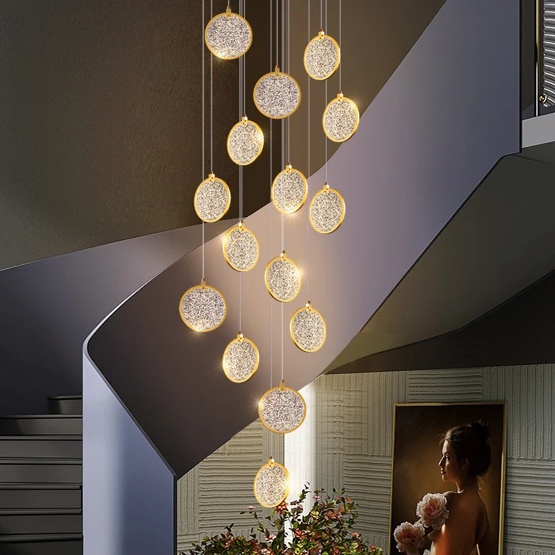 Round Cake Chandelier Modern Staircase Lamp Building High-rise Hanging Metal Hotel Lobby Living Room Kitchen Bar Chandelier
Round Cake Chandelier Modern Staircase Lamp Building High-rise Hanging Metal Hotel Lobby Living Room Kitchen Bar Chandelier