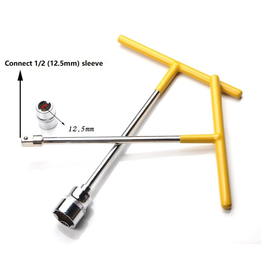 DURABLE T Type T-handles Wrench Hex Socket Wrench 27*19cm. 27cm/10.63\\\" 1 Pcs 1/2-inch 19cm/7.48\\\" High-carbon Steel
DURABLE T Type T-handles Wrench Hex Socket Wrench 27*19cm. 27cm/10.63\\\" 1 Pcs 1/2-inch 19cm/7.48\\\" High-carbon Steel