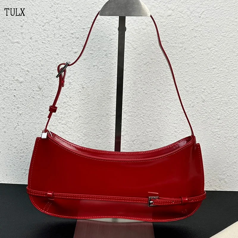 

TULX 2024 Women Stylish PU Leather Sling Bag Solid Color Shoulder Bag Underarm Bag Fashionable Portable MINI Capacity Handbag