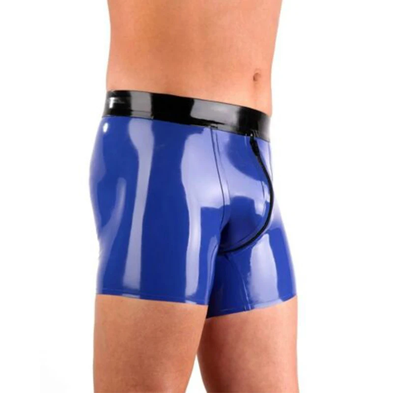 Sexy Latex Rubber Panty Tigh Shorts Blue with Black Front Zip Fetish Men Underwear Boxer Custom Made
Sexy Latex Rubber Panty Tigh Shorts Blue with Black Front Zip Fetish Men Underwear Boxer Custom Made