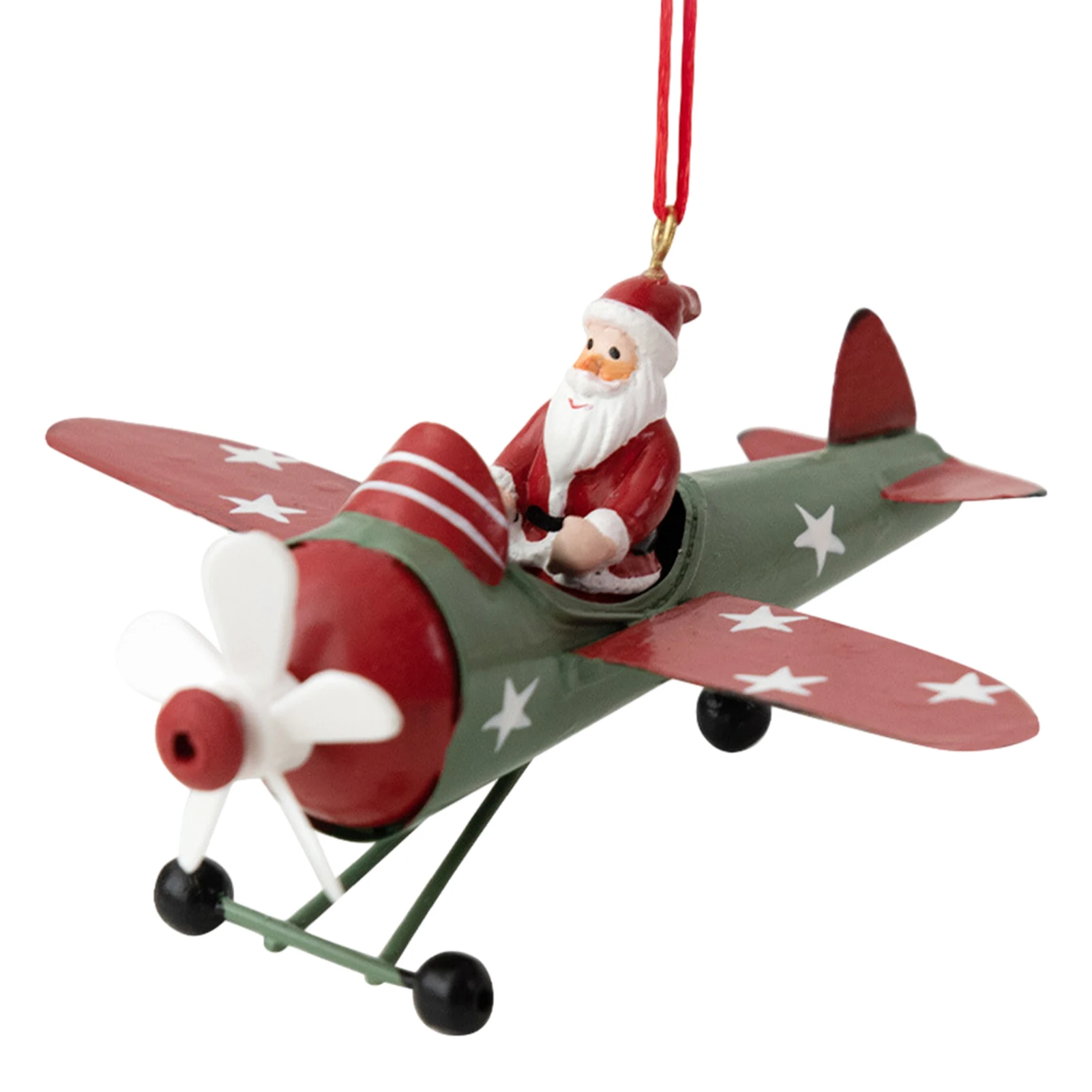 

Изысканная подвеска Санта-Клаус, снеговик, милая праздничная атмосфера, летающий самолет, Рождественский кулон, гостиная, домашний декор, красный шнурок, Забавный