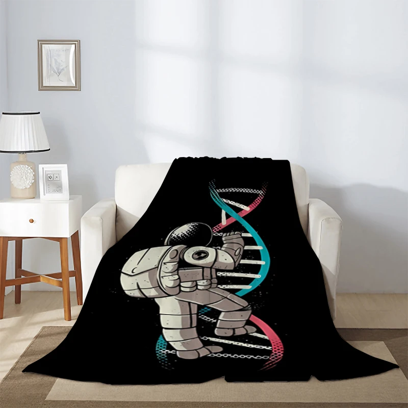 

Fleece Blanket Hello Astronaut Blankets for Decorative Sofa Blanket Fluffy Soft Blankets & Throws Summer Comforter Furry Throw