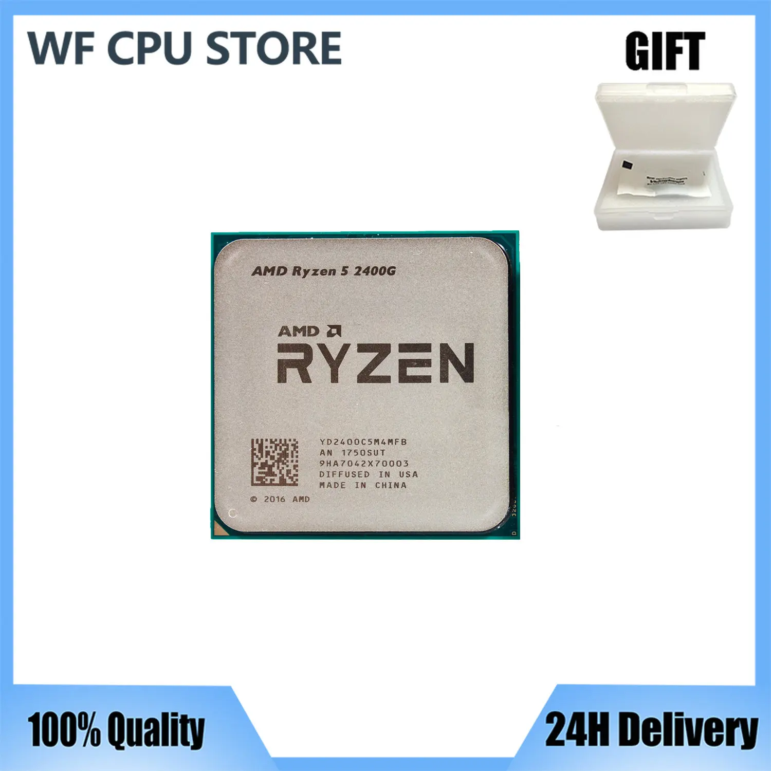 AMD Ryzen 5 2400G R5 2400G 3,6 ГГц четырехъядерный четырехпоточный процессор 65 Вт YD2400C5M4MFB разъем AM4
AMD Ryzen 5 2400G R5 2400G 3,6 ГГц четырехъядерный четырехпоточный процессор 65 Вт YD2400C5M4MFB разъем AM4