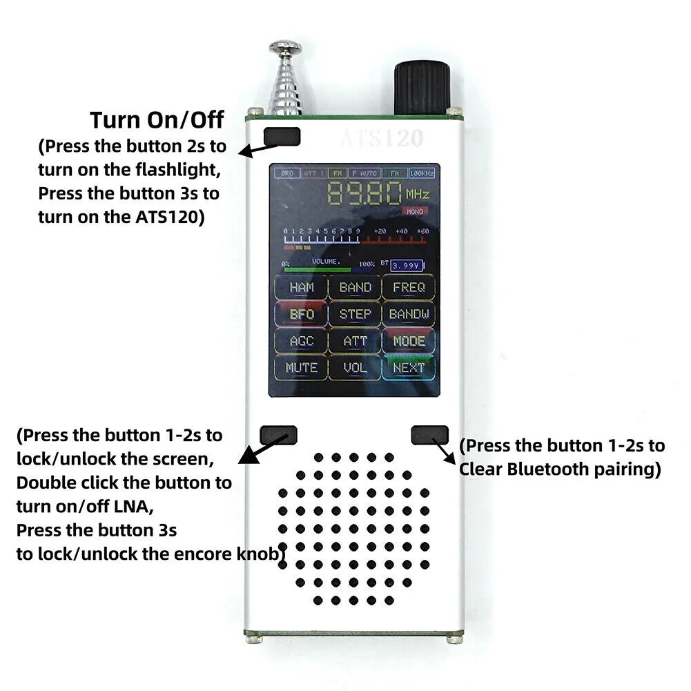 1 шт. ATS120 ATS-120 SI4732 ESP32 Bluetooth 2,4 дюймовый сенсорный дисплей FM SSB SD R AM LSB USB LNA Full Band HiFi Radio
1 шт. ATS120 ATS-120 SI4732 ESP32 Bluetooth 2,4 дюймовый сенсорный дисплей FM SSB SD R AM LSB USB LNA Full Band HiFi Radio