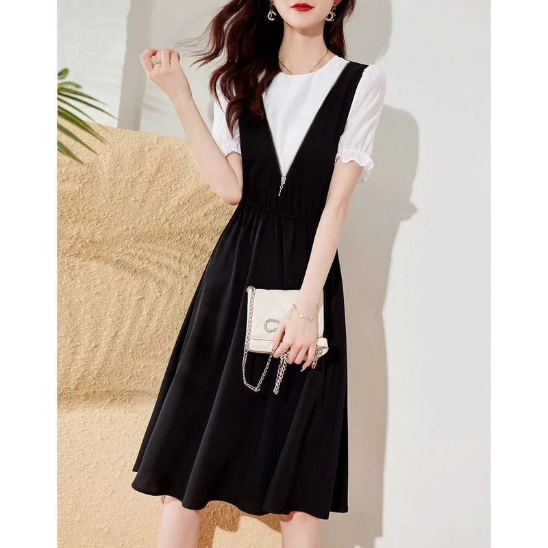 Fashion Ruffles Zipper Spliced Shirring Fake Two Pieces Midi Dress Women's Clothing 2023 Summer New Loose Casual Dresses
Fashion Ruffles Zipper Spliced Shirring Fake Two Pieces Midi Dress Women's Clothing 2023 Summer New Loose Casual Dresses