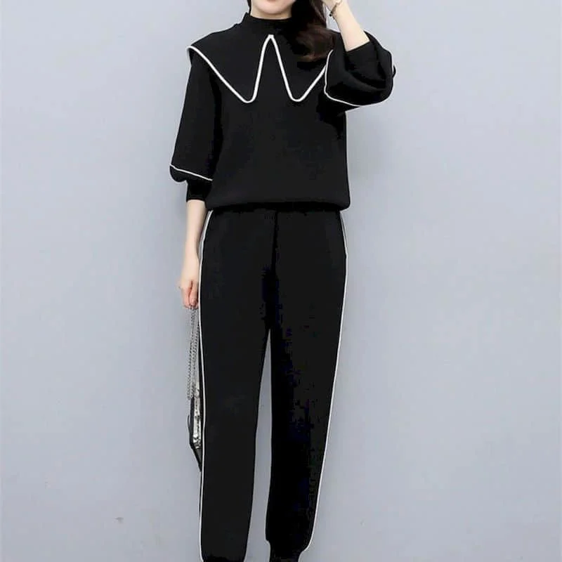 

Navy Leader Pant Sets Women's Tracksuit Fashion Casual Sportswear Two Piece Set for Women LOOSE High Street Pants Y2k Clothes