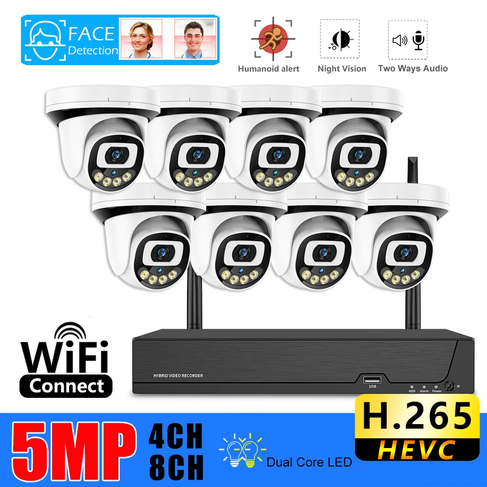 USAFEQLO 8CH NVR HD 5MP Dome CCTV Camera System Audio Record Indoor P2P Wifi IP Security Camera Set Video Surveillance Kit
USAFEQLO 8CH NVR HD 5MP Dome CCTV Camera System Audio Record Indoor P2P Wifi IP Security Camera Set Video Surveillance Kit