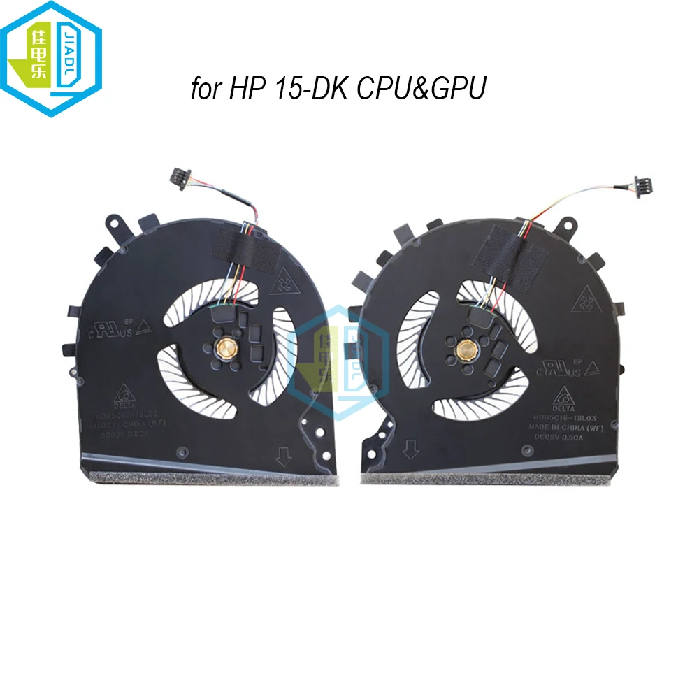 

New Laptop CPU GPU Cooling Fan Cooler Radiator For HP Pavilion 15-DK 15-DK0020NR TPN-C141 L57170 L56900 001 ND85C16 18L03 18L02