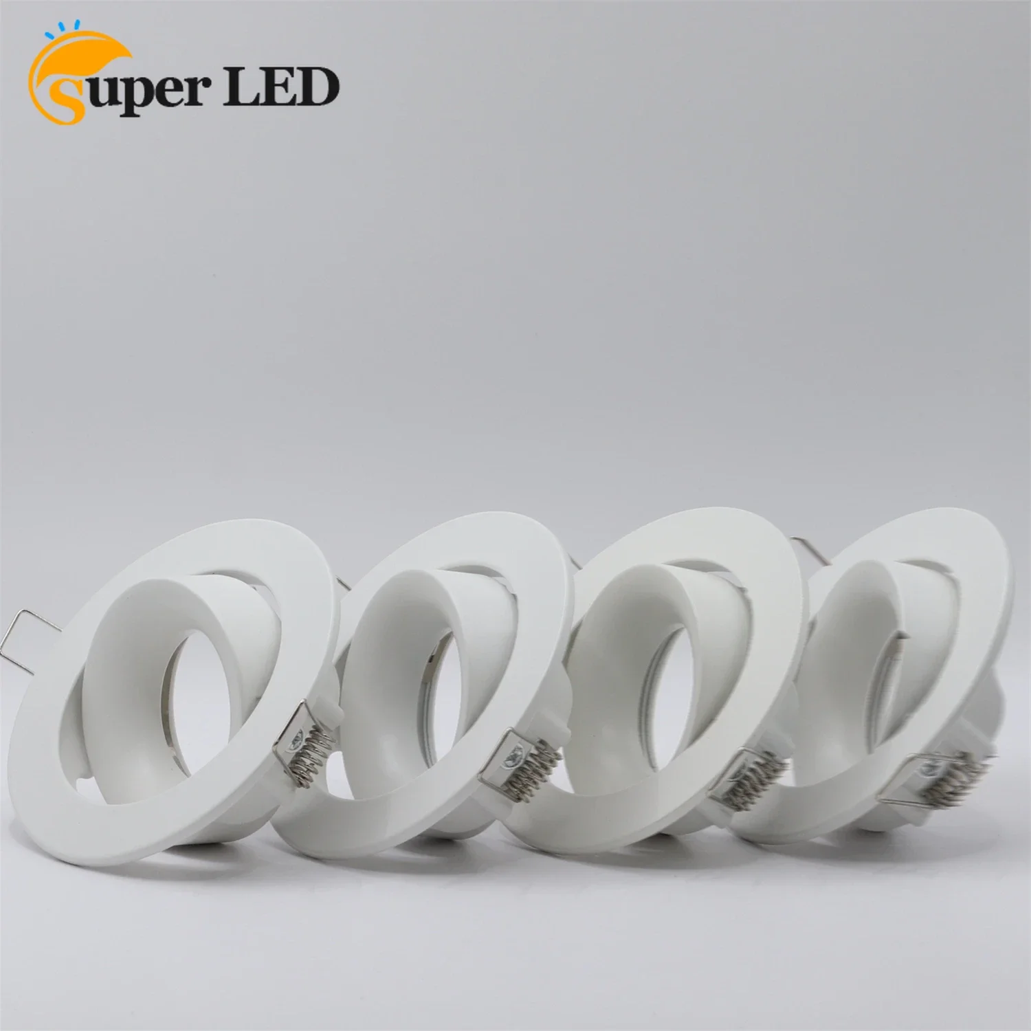 

Zinc Alloy Mounting Frame GU10 White Round Cut Out 85mm-90mm Retro Fit Lamp Frame Spotlight