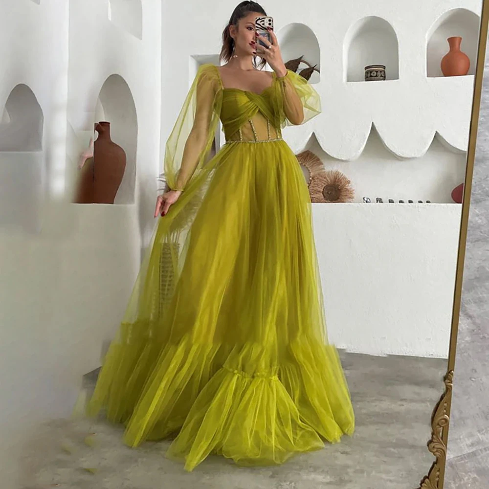 Stunning Illusion Long Sleeve Prom Dresses A Line Evening Party Gown Beaded Crystal Womens Vestido De Fiesta Pleat Hem
Stunning Illusion Long Sleeve Prom Dresses A Line Evening Party Gown Beaded Crystal Womens Vestido De Fiesta Pleat Hem