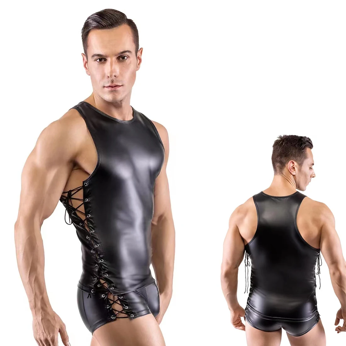 M-2XL Men Faux Leather Night Club Bandage Top Tee Vest Adult Bar Performance Panties Sexy Lingerie Tight Short Pants Uniform
M-2XL Men Faux Leather Night Club Bandage Top Tee Vest Adult Bar Performance Panties Sexy Lingerie Tight Short Pants Uniform