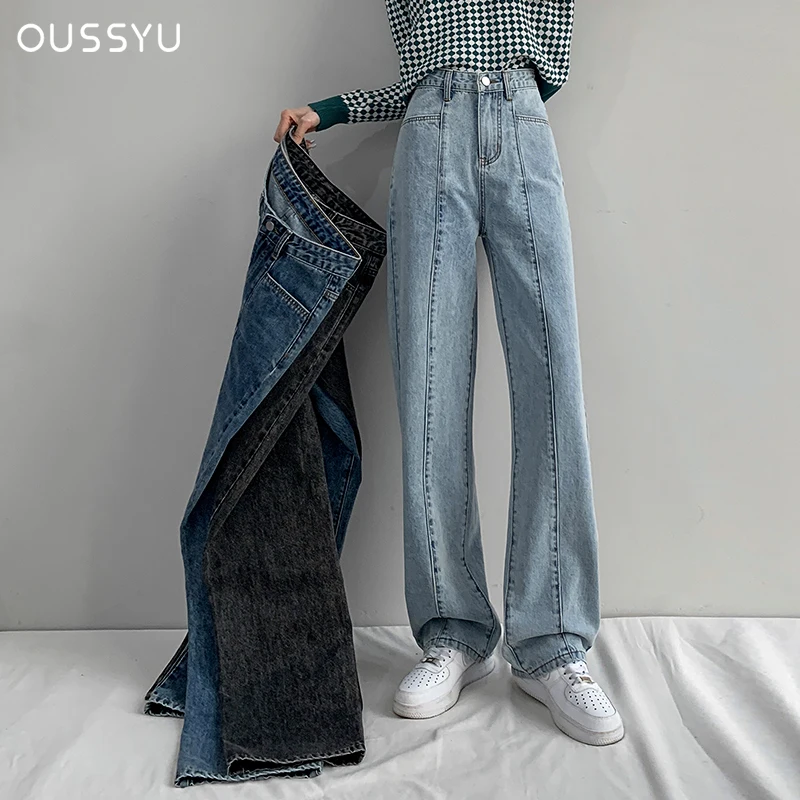 OUSSYU Autumn Winter Wide Leg Jeans Women High Waist Blue Black Straight Denim Pants Trousers High Street Streetwear Clothes
OUSSYU Autumn Winter Wide Leg Jeans Women High Waist Blue Black Straight Denim Pants Trousers High Street Streetwear Clothes