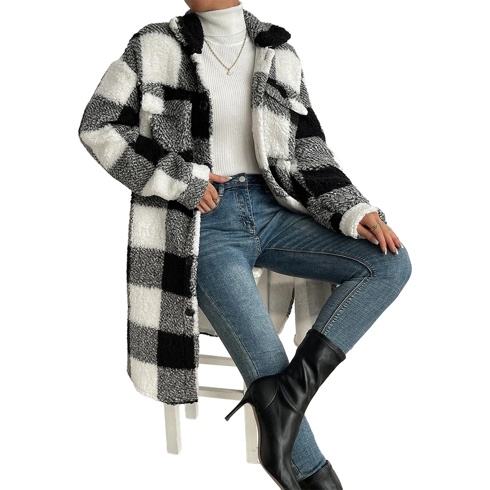 Outwear Jacket Holiday Ladies Winter Warm Outwear Plaid Long Jacket Shacket Cardigan Womens Tartan Check Jacket
Outwear Jacket Holiday Ladies Winter Warm Outwear Plaid Long Jacket Shacket Cardigan Womens Tartan Check Jacket
