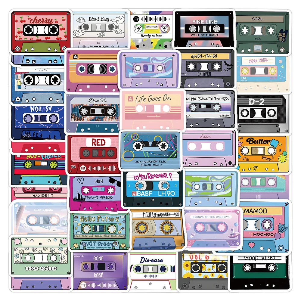 10/30/50pcs Music Tape Kawaii Cartoon Stickers Vintage Aesthetics Sticker for Car Guitar Laptop Phone Cartoon Decal Toys Gift
10/30/50pcs Music Tape Kawaii Cartoon Stickers Vintage Aesthetics Sticker for Car Guitar Laptop Phone Cartoon Decal Toys Gift