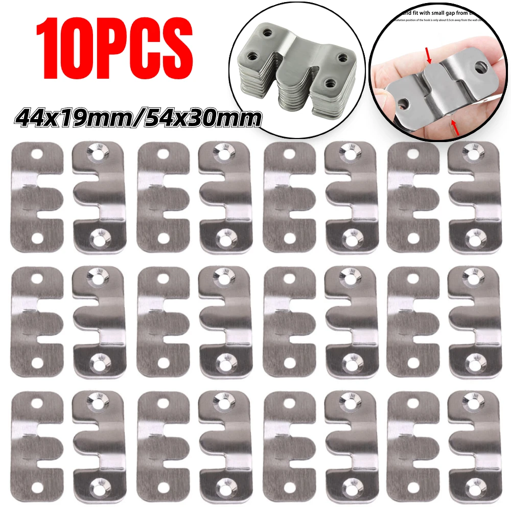 10PCS Flush Mount Brackets, Headboard Wall Fixing Brackets Wall Mount Interlocking Z Clip Hook for Pictures Mirrors Frames Hang
10PCS Flush Mount Brackets, Headboard Wall Fixing Brackets Wall Mount Interlocking Z Clip Hook for Pictures Mirrors Frames Hang