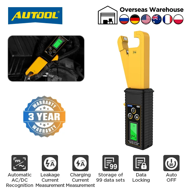AUTOOL BT270 Leakage Clamp Meter 0mA-60A AC DC Current Pliers Ammeter Automotive Tester Amperometric Clamp Amperemeter
AUTOOL BT270 Leakage Clamp Meter 0mA-60A AC DC Current Pliers Ammeter Automotive Tester Amperometric Clamp Amperemeter