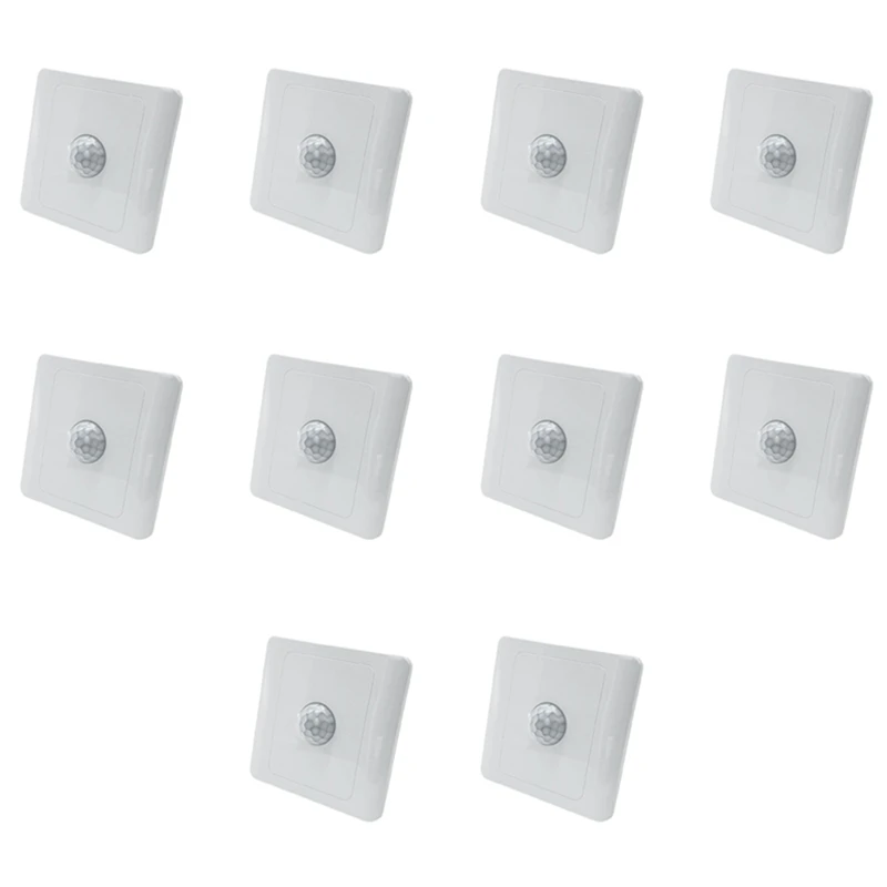 

10X PIR Infrared Motion Sensor Switch 220V Auto Control LED Lamp Lighting Switch Smart Body Induction Detector