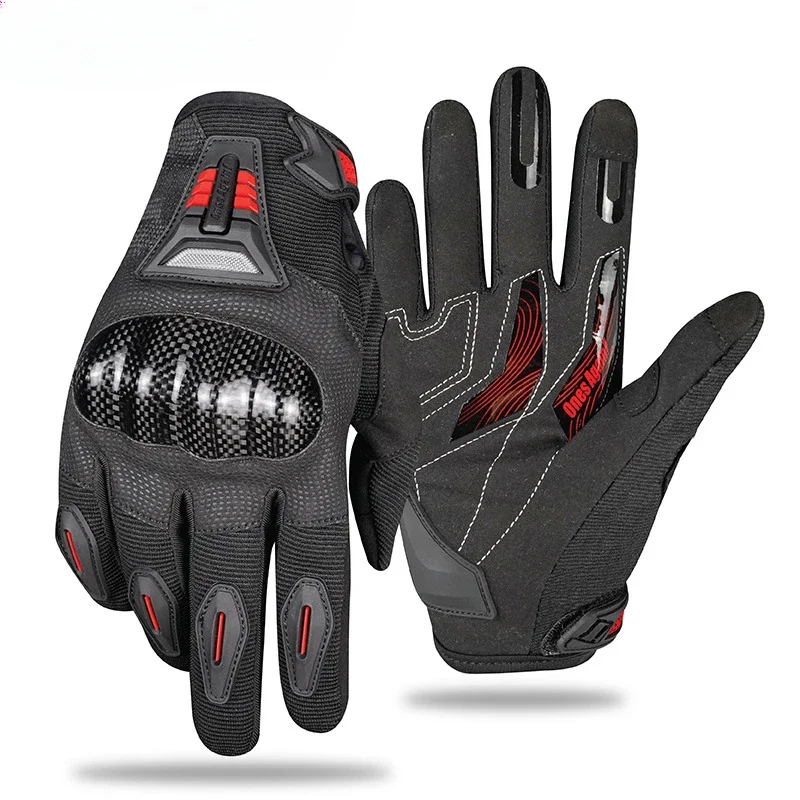 

Summer Motorcycle Carbon Fiber Gloves Knight Riding Anti-fall Breathable Anti-slip Wear Motocross Offroad Gloves Equipment Item