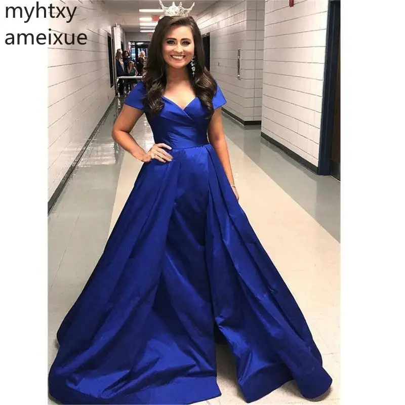 Sexy Royal Blue Long Robe 2023 Formal Plus Size Event Evening Dress Off The V Neck Side Split Elegant Prom Gowns Robe De Soiree
Sexy Royal Blue Long Robe 2023 Formal Plus Size Event Evening Dress Off The V Neck Side Split Elegant Prom Gowns Robe De Soiree