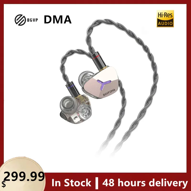 

BGVP DMA Bone Conduction 1DD+2BA+2BCD Hybrid IEMs HIFI Music Monitor Stereo Audiophile Studio In-ear Earphone Headphone